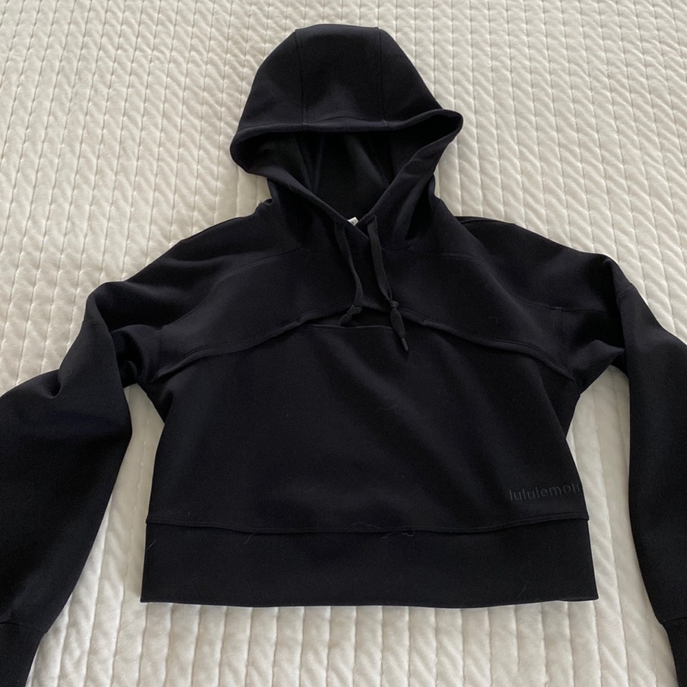 EUC Lululemon Get Centered Hoodie, Black, Size 10